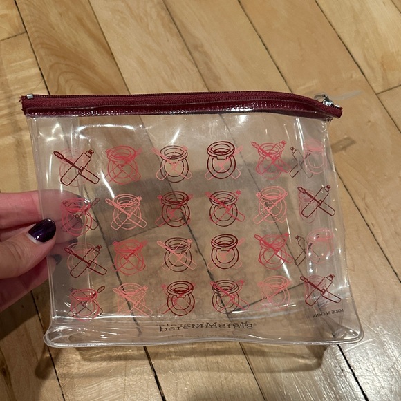 bareMinerals Handbags - bareMinerals Transparent Pouch with Burgundy Accents